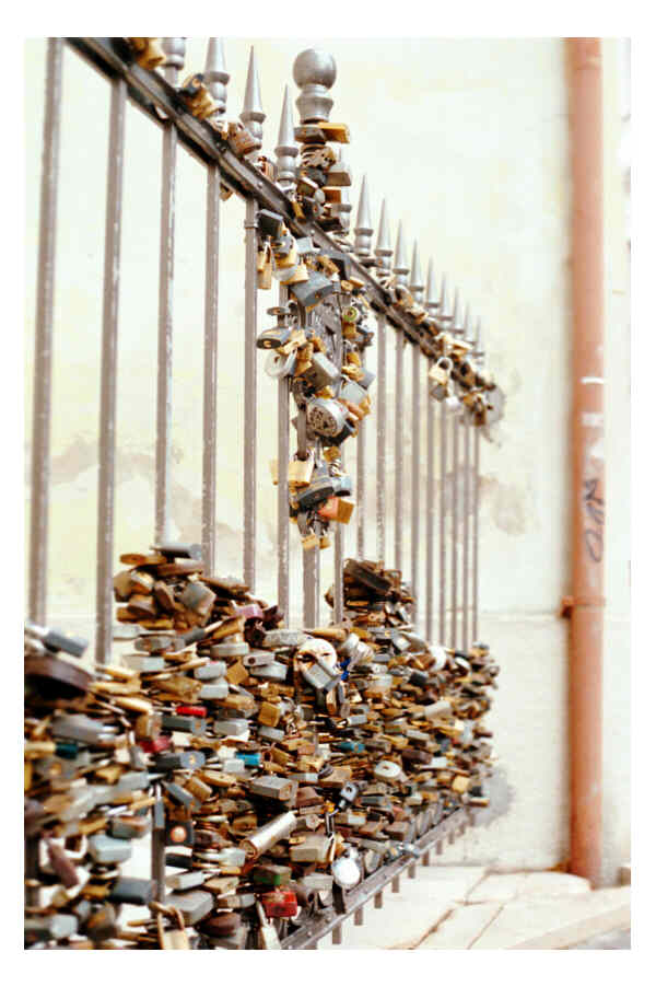Lover's locks in Pecs