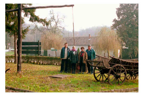 outside the famous restaurant with the cousins, wine country
