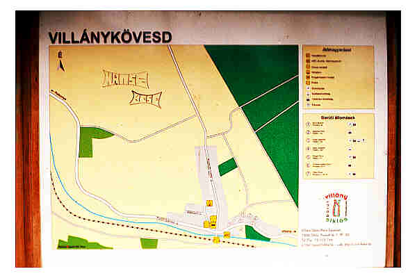 map of the vineyards, southern Hungary
